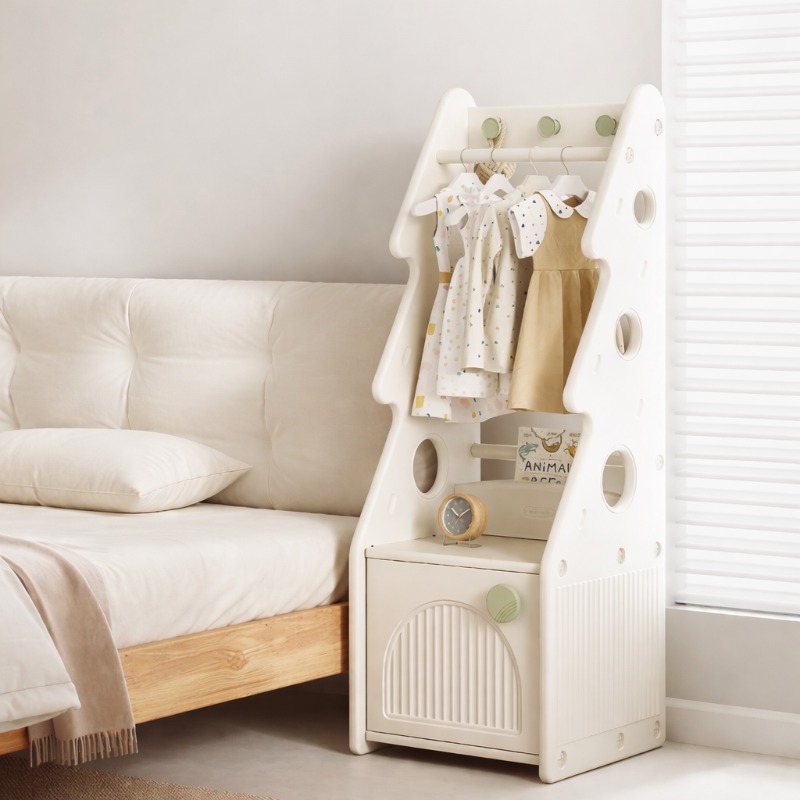 Armoire Montessori Enfant | Mini Dressing & Rangement Évolutif