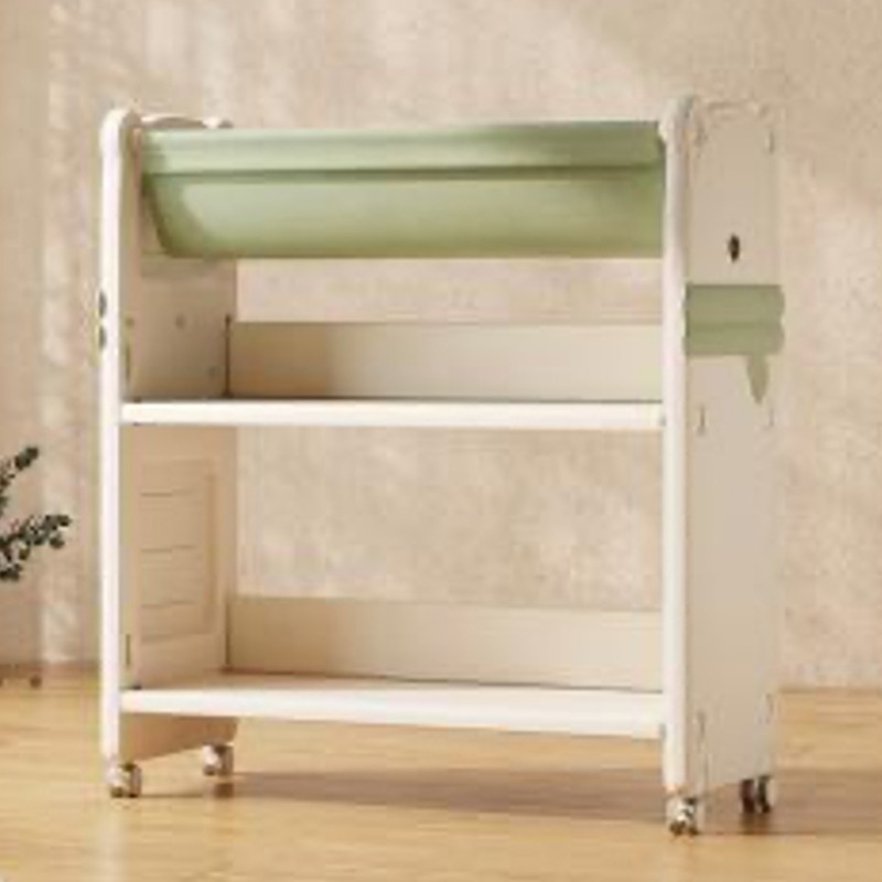 Bibliothèque/Étagère basse mobile à 3 niveaux pour livres et rangement